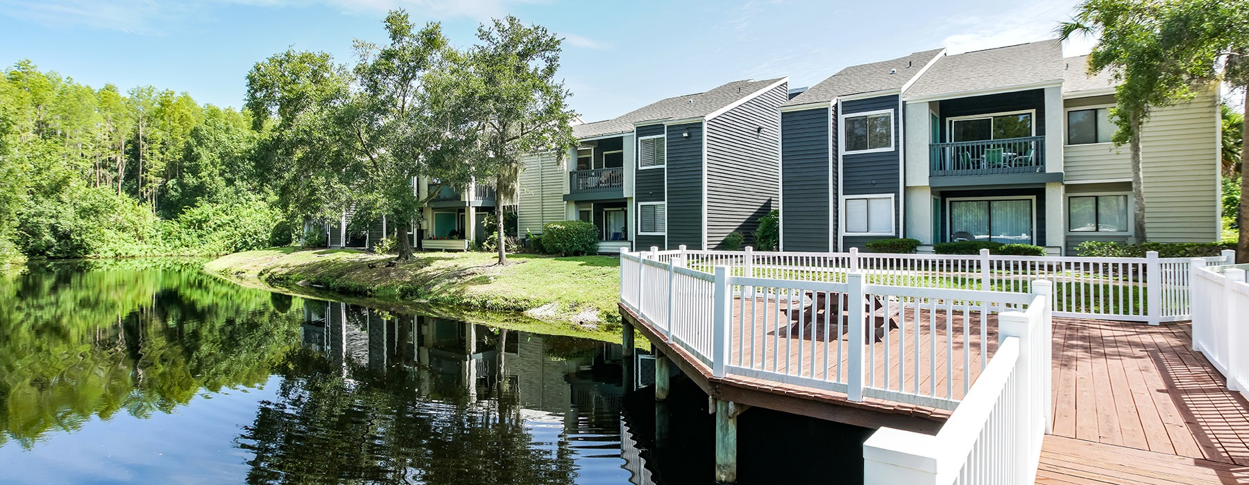 Walking path near a pond