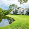 Outdoor area with a pond 