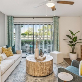 Open space living area with natural lighting